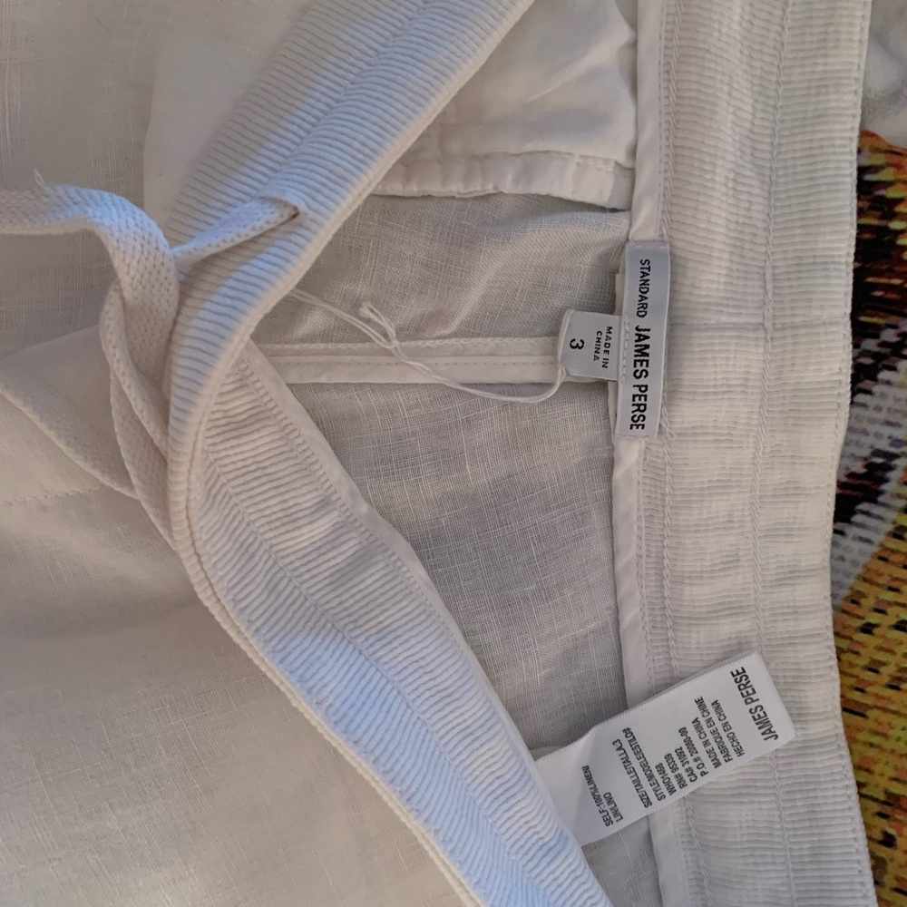 James Perse White Drawstring Pants - Picture 4 of 4